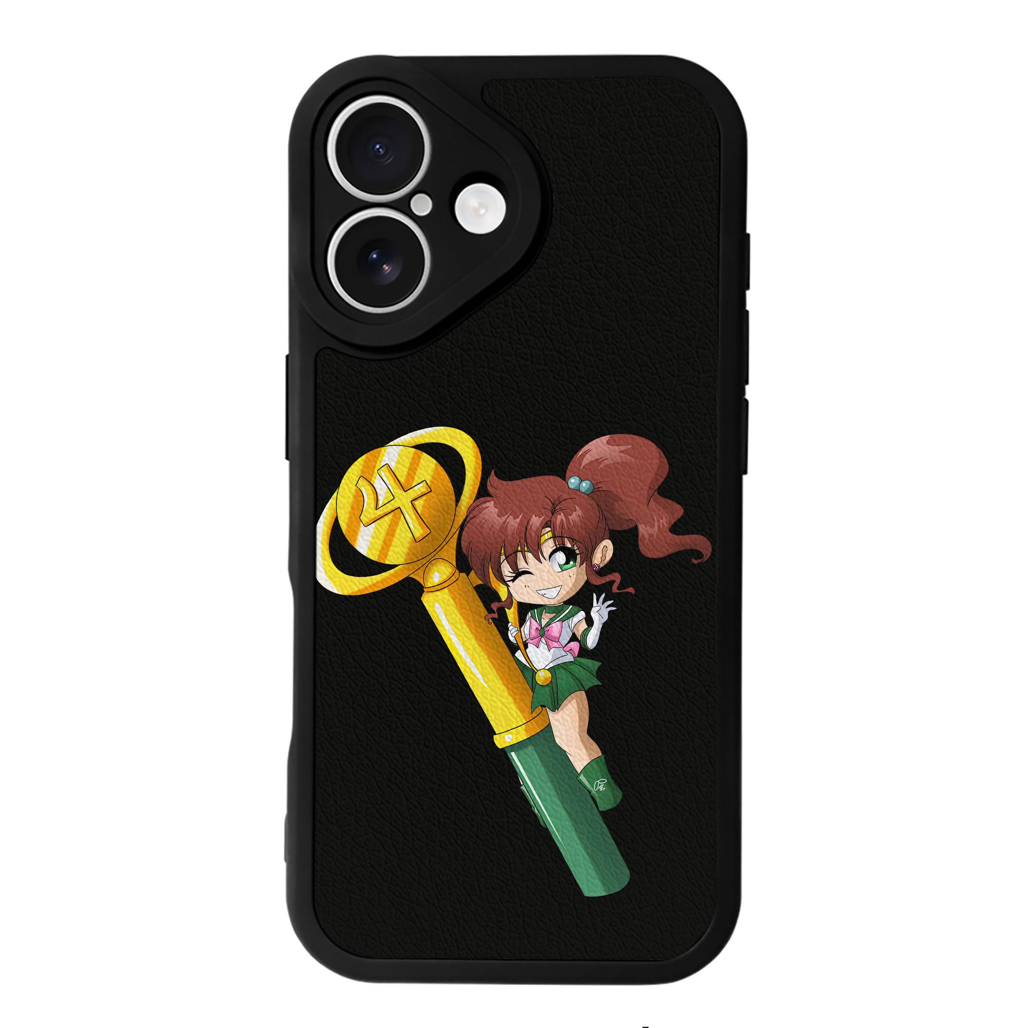 （画像用） 美少女戦士セーラームーン 木野 まこと きの まこと Sailor Moon Kino Makoto （セーラージュピター；Sailor Jupiter） 【iPhone 16シリーズ対応】シリコンスマホケース（レザー調） 材質：シリコン